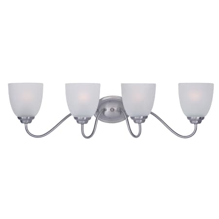 Maxim Lighting Stefan 4-Light 29.75" Wide Satin Nickel Vanity Light 10074FTSN